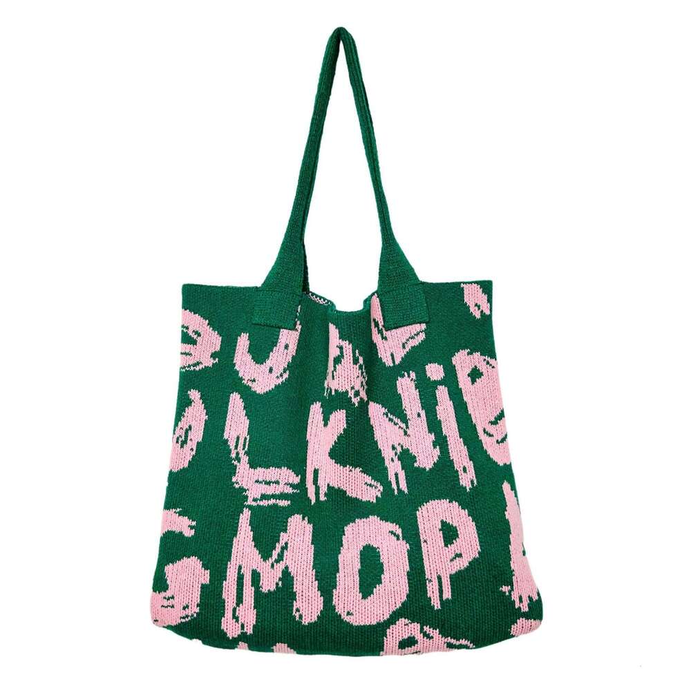 2025New INS Knitted Fashion Shoulder Handbag High Capacity Tote Bag