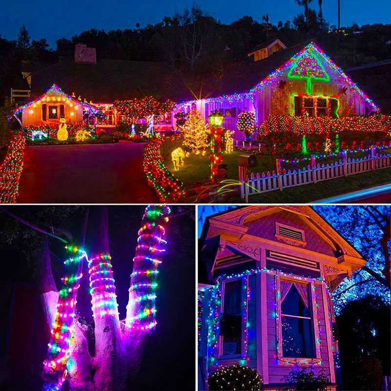 4Pack 400 LED Solar Light Outdoor Lamp String Lights For Holiday Christmas Party Waterproof Fairy Lights Garden Garland Copper M251113