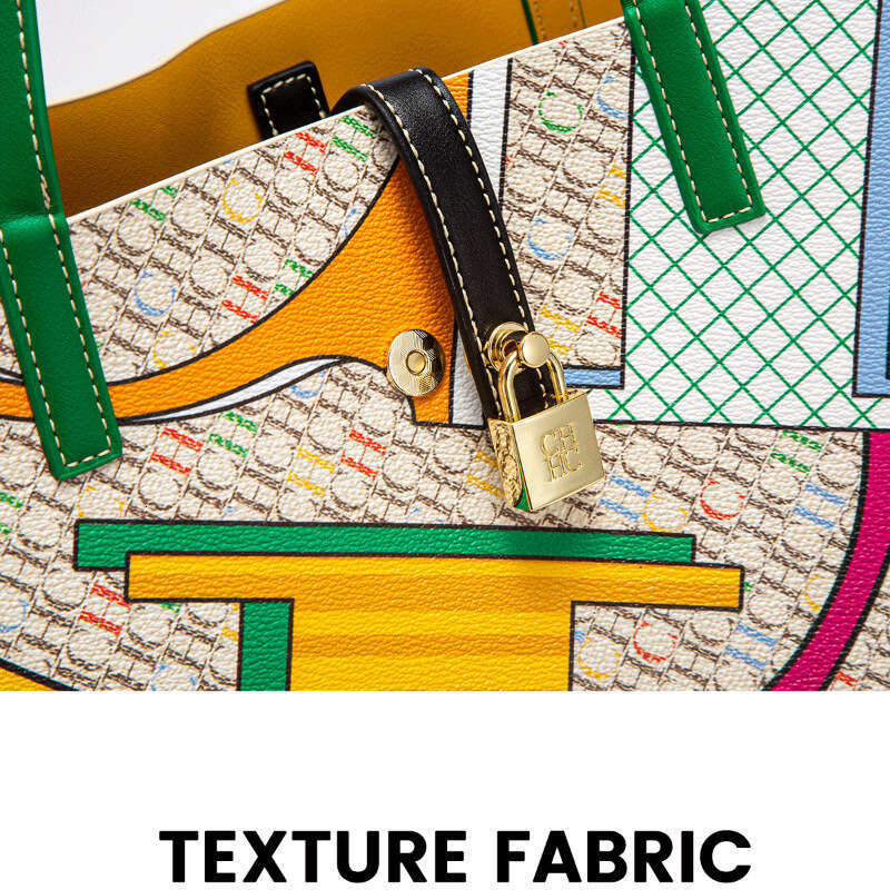 CHHC Large Capacity Handbag, Simple And Fashionable Printed Business Travel Women's Shopping Bag, Mother's Bag