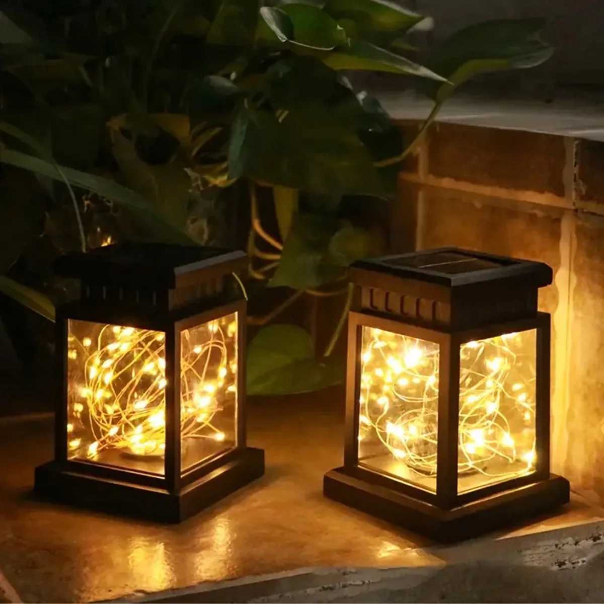 1pc Solar Star Copper Wire Palace Lantern Lamp Waterproof Outdoor Decorative Lights For Courtyard Garden Villa Terrace Courtyard M251113