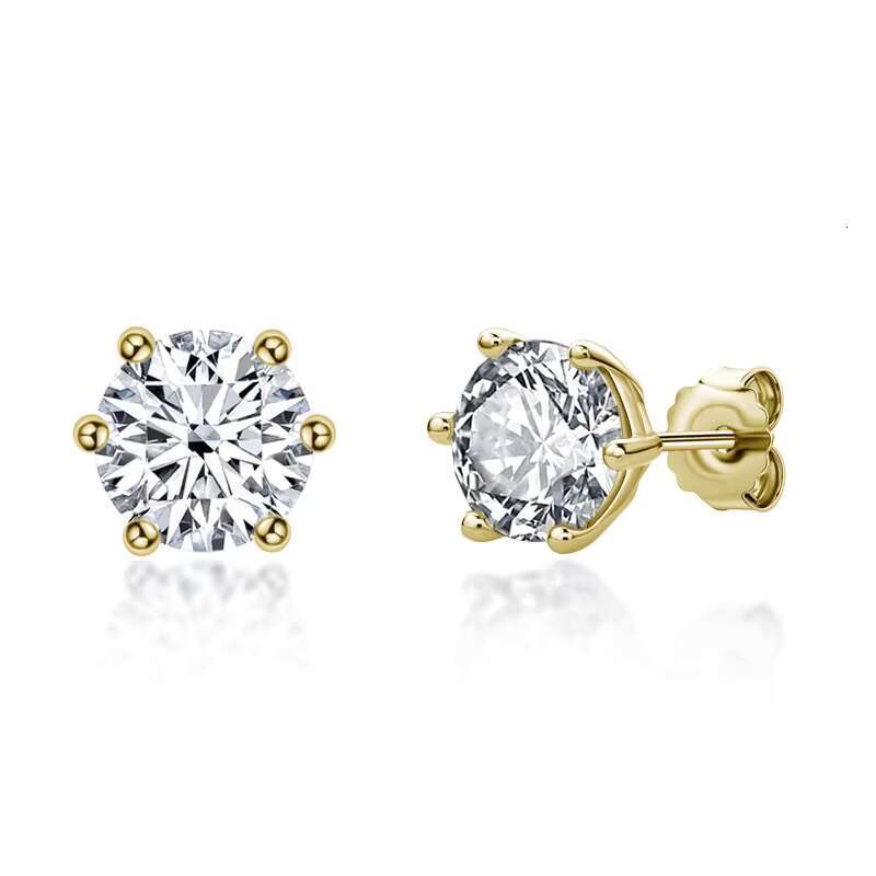 Silver Moissanite Jewelry Moissanite Earrings Screw Back Men Moissanite Earrings Other Fashion Earrings Fashion Hip Hop Jewelry