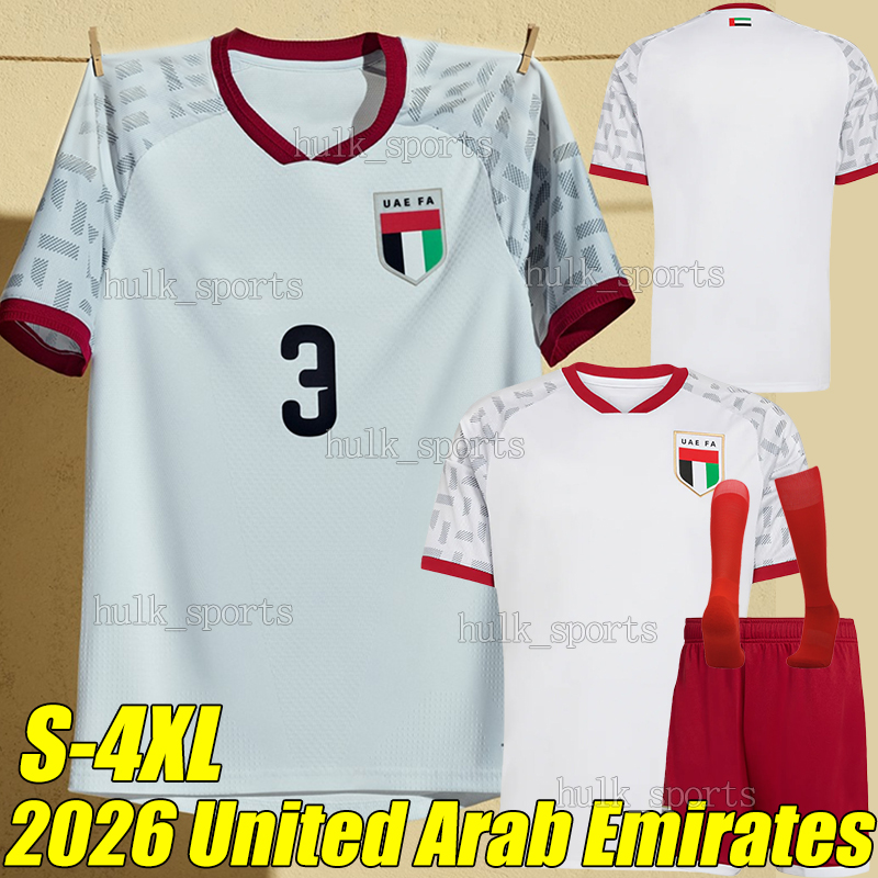 4XL 2026 UAE Soccer Jerseys 26/27 United Arab Emirates FABIO LIMA HARIB.A SULTAN ALI SALEH YAHYA.A CAIO LUCAS MELONI BRUNO ABDALLA.R men kids kits sets Football Shirts