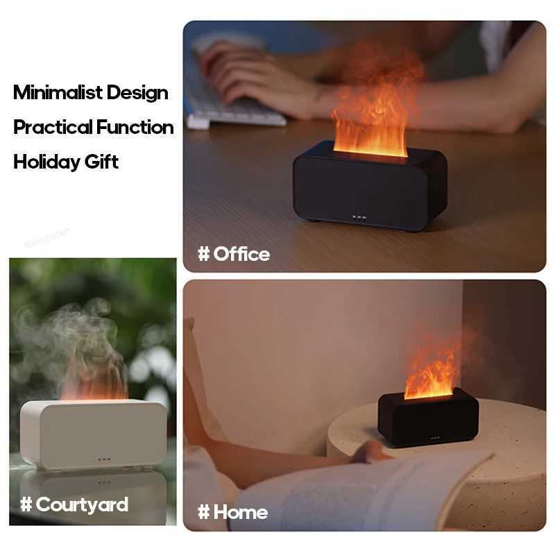 Mini Flame Aroma Diffuser USB Desktop Air Humidifier Freshener Aromatherapy Essential Oil for Home Office Store Y251113