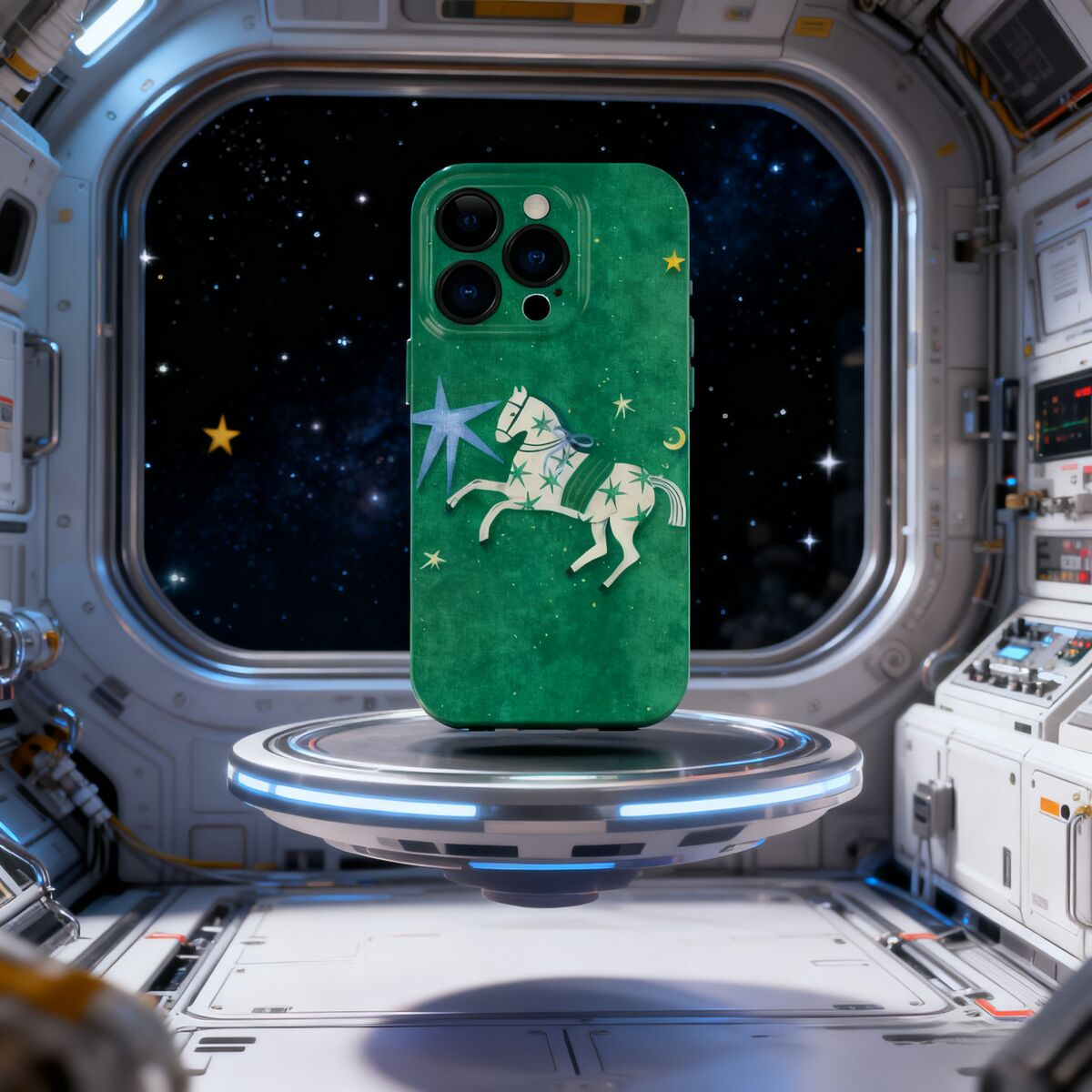 White Horse Galaxy Phone Case Compatible with iPhone 17/16/15 Pro Max Shockproof iPhone 14/13/12 Protective Cover