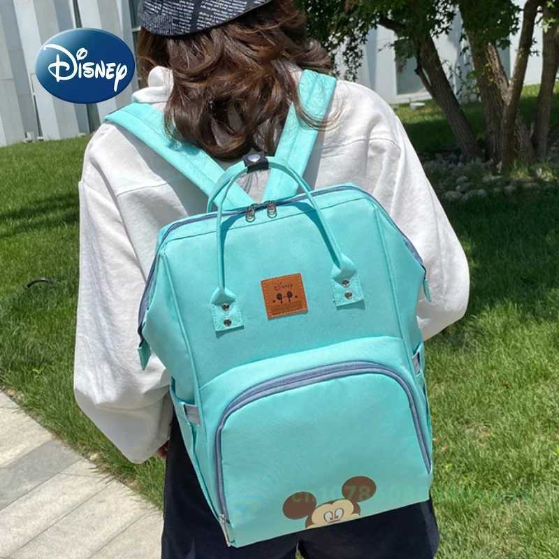 Disney New Diaper Bag Luxury Brand Fashion Baby Bag Cartoon Cute Baby Diaper Bag Large Capacity Multi FunctionalXJ250412