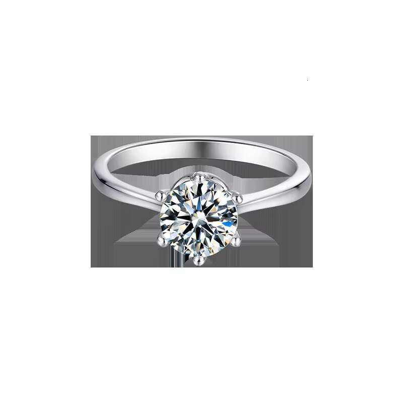 Fashion 925s Silver Jewelry Eternity Engagement Ring Moissanite Diamond Wedding Ring