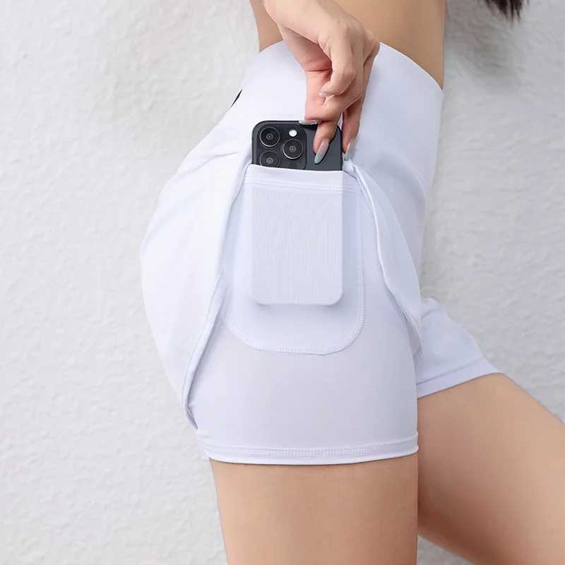 Quick drying womens running shorts elastic waist activity sports shorts with pocket yoga shorts Y250412