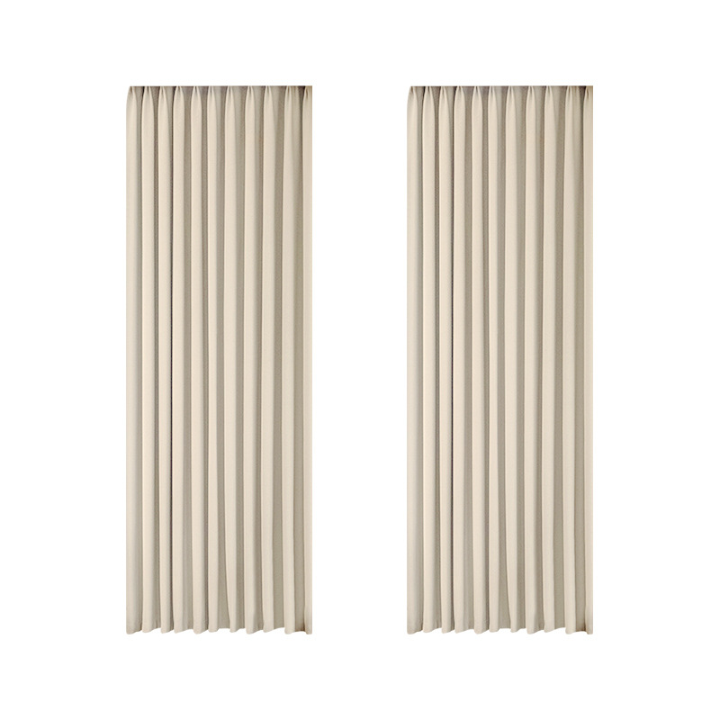 T0372 cream velvet chenille full blackout curtains finished product light luxury Shaoxing wholesale living room bedroom sunscreen curtain