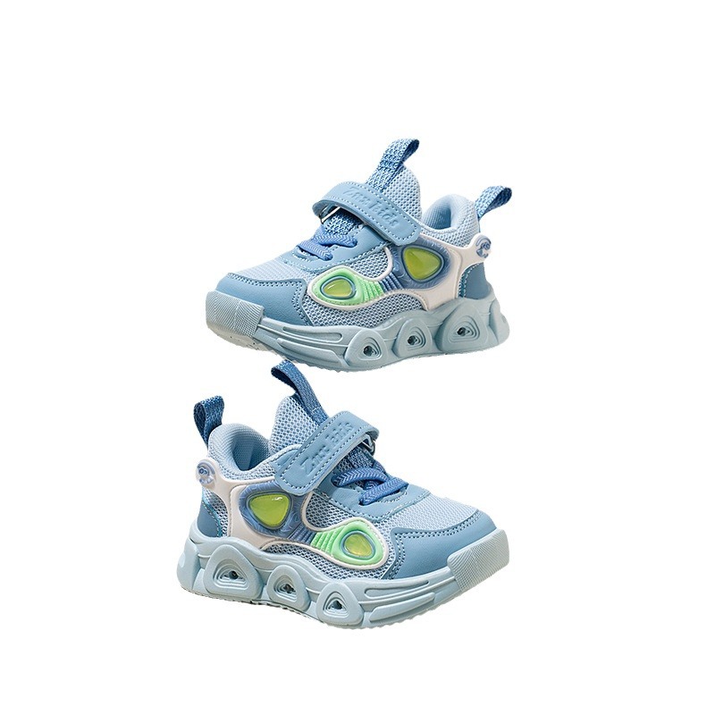 designer shoes 2025 new Light-up children's shoes with breathable mesh Children's sports shoes with flashing lights Little girl and boy'