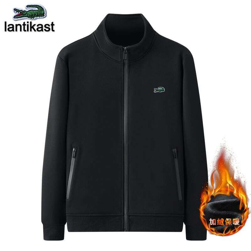 Noble Crocodile Autumn Winter Casual Sports Suit Men's Trendy Two-Piece Set Pure designer hoodie Cotton Running Jacket Cardigan Long Pants