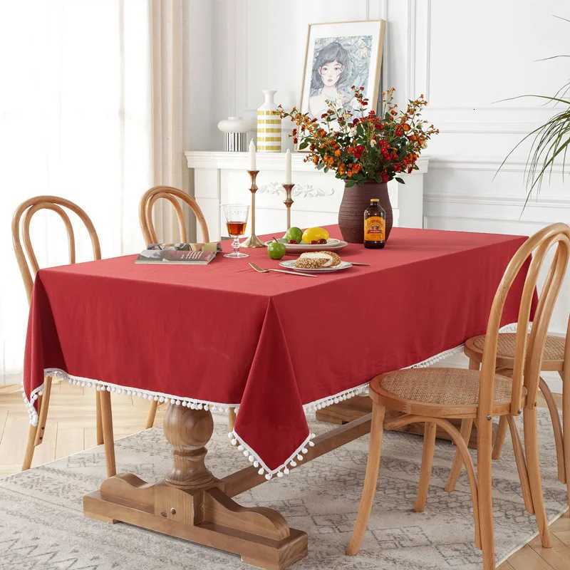 Christmas Cotton Fabric Table Cloth Washable Christmas Tablecloth for Wedding Party Dining Banquet New Year Decoration Luxuriou TableCover Y251113
