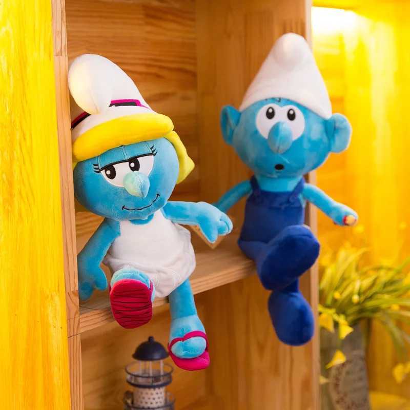 2023 New 40cm Cartoon Character Creative Smurf Cute Plush Toy Kawaii Doll Childrens Soothing Toy Birthday Gift Christmas Gift W251113