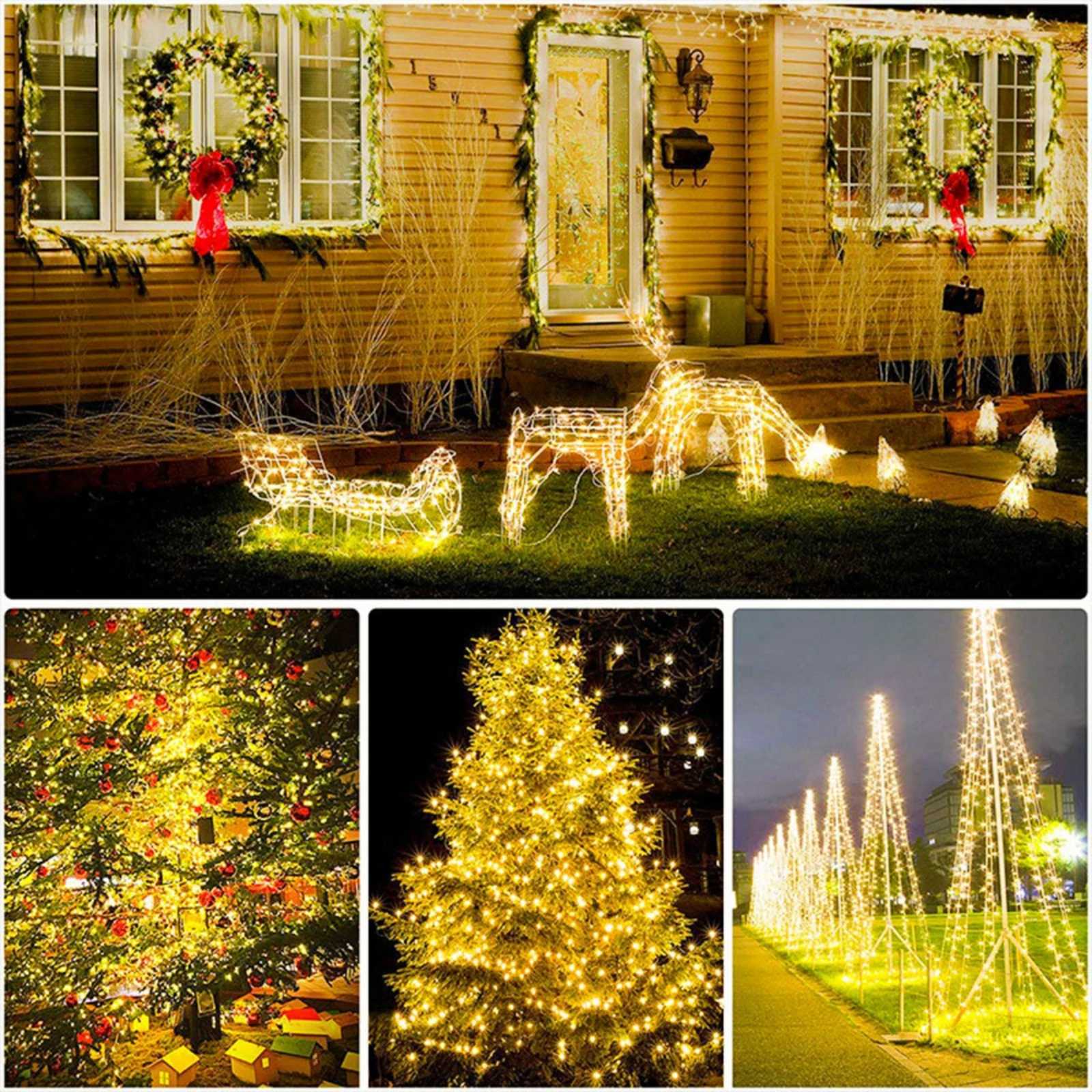 200M/100M/50M LED Light Strings Outdoor Waterproof Garden Wedding Decor Christmas Copper Wire Garland Fairy Light 110V 220V 230V M251113