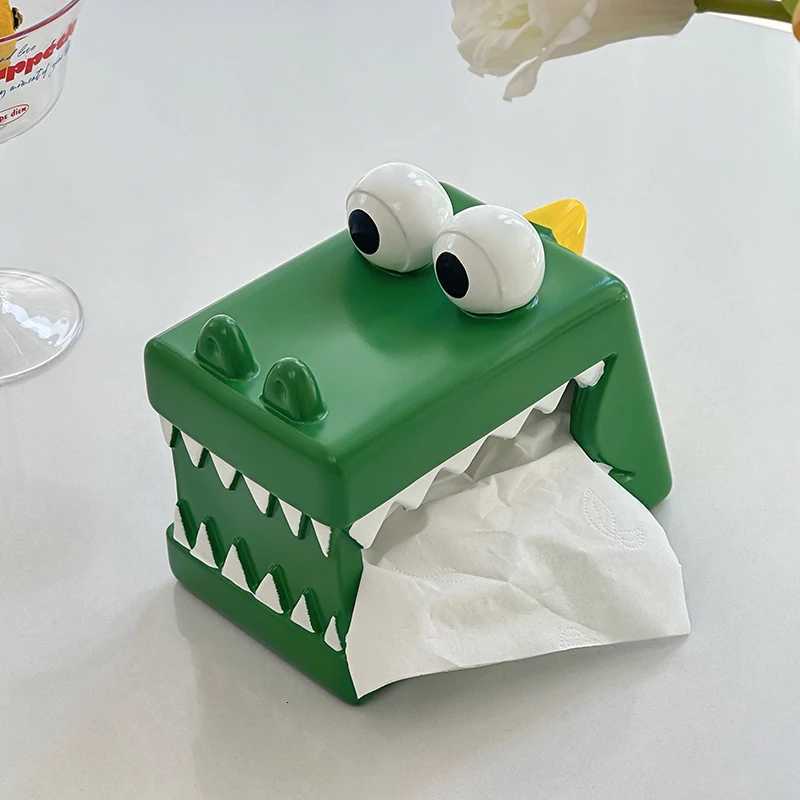 Cartoon Cute Crocodile Tissue Box He Living Ro Desktop Decoration Mti Functional Paper Drawing Storage Box Decoration Y251112