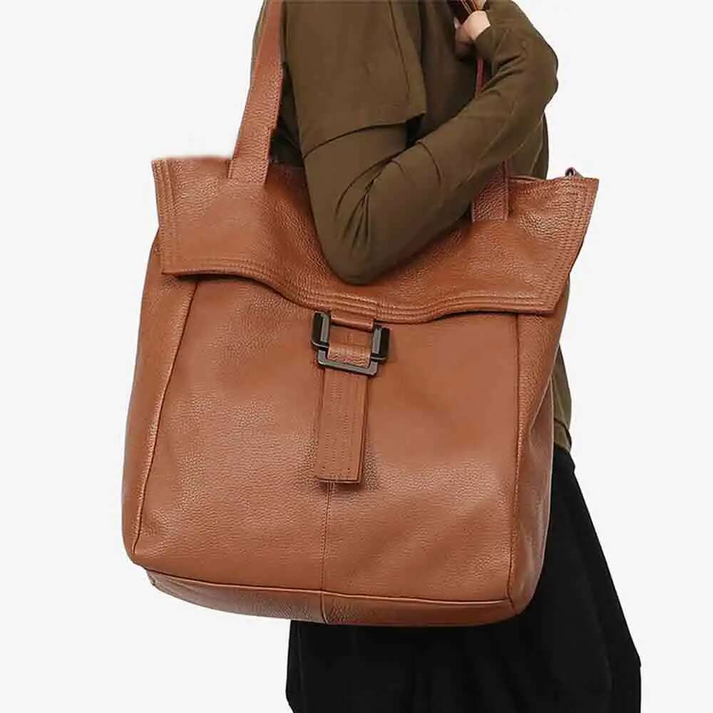 Motingsome Retro Roomy Winter New Women Bag Genuine Leather Large Shopper Handbag Shoulder Big Tote 2023