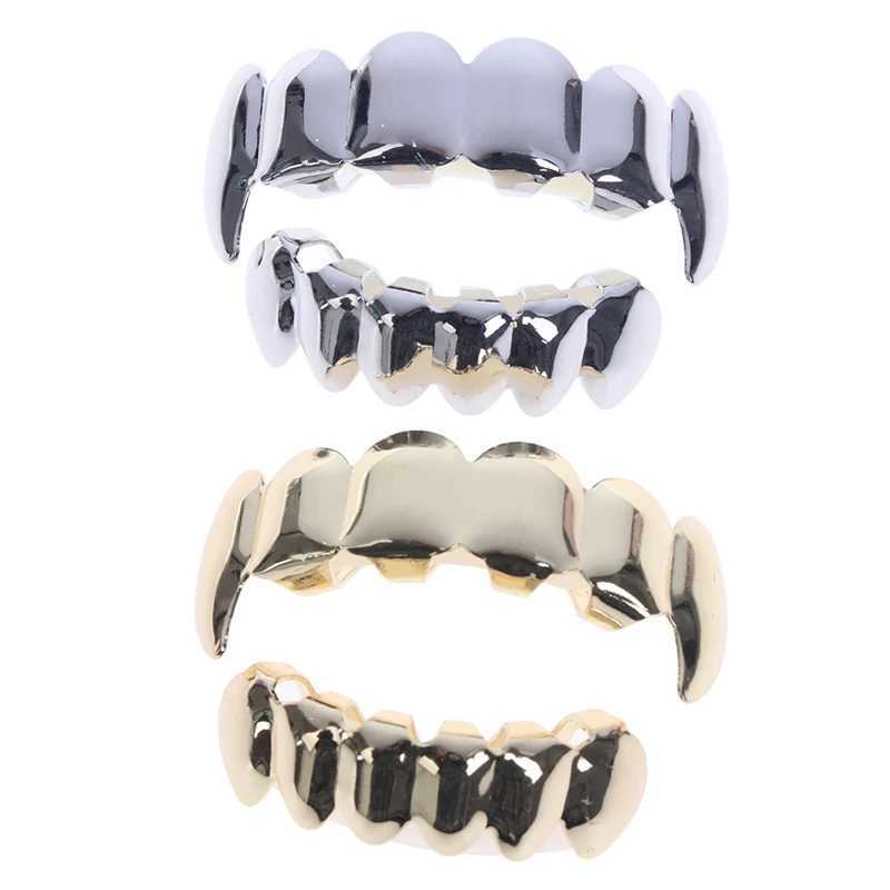Hip Hop Teen Grills Top and Bottom Grill Mouth Teeth Grills Gangster Jewelry GiftsXJ250412