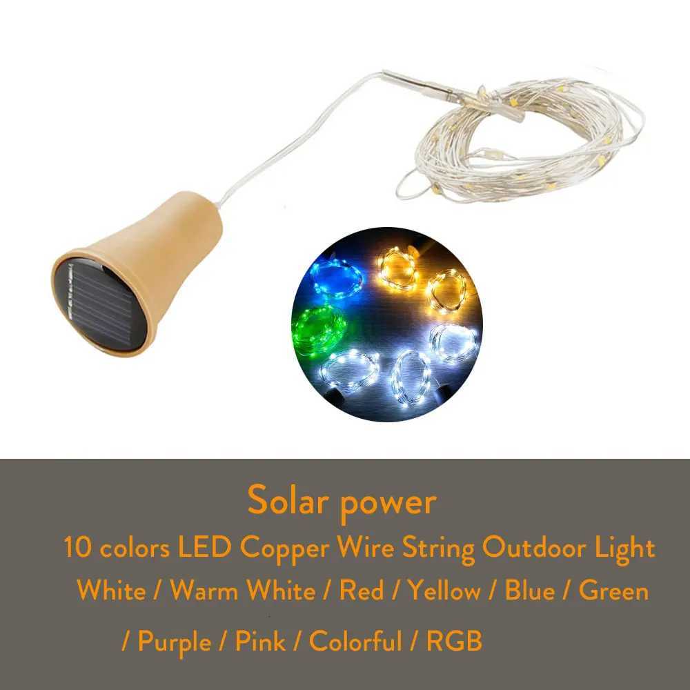 Solar Powered 10LED 20LED Wine Bottle Lights Cork Shape Fairy Lights Garland Christmas Light Copper Wire Home Room Decor Lamp M251113