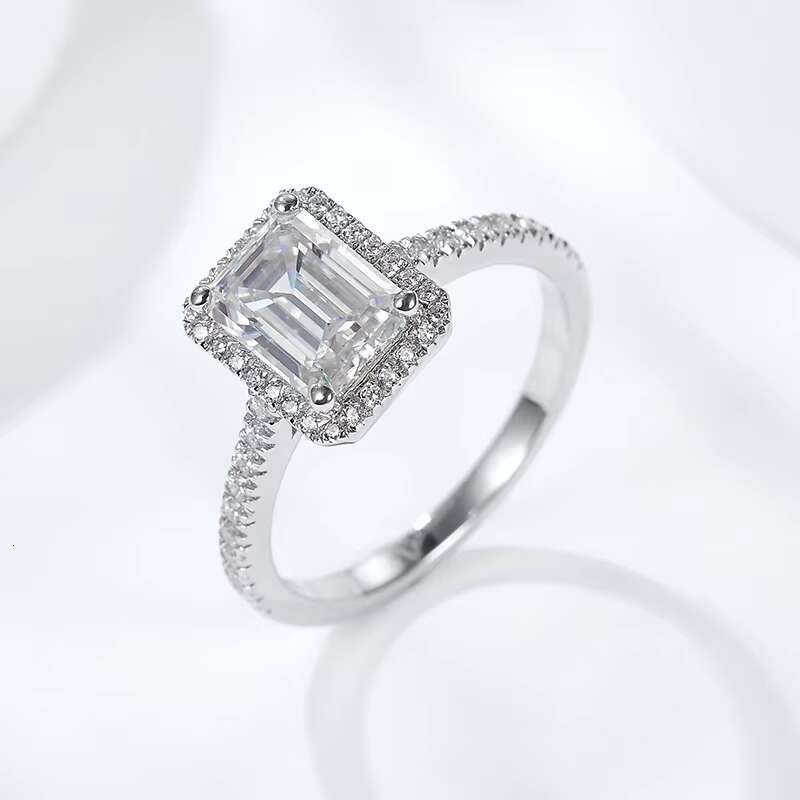 925 Sterling Silver Fine Jewelry Gra Certified Women Men Classic Vvs Moissanite Jeweler Rings