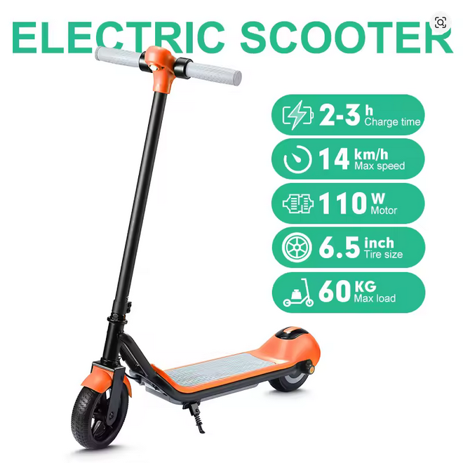 Mankeel MK029 Kids Electric Scooter 6-12 Years Colorful Flashing Lights 6-8km Range Max 14km/h Smart Bluetooth Music E-Scooter