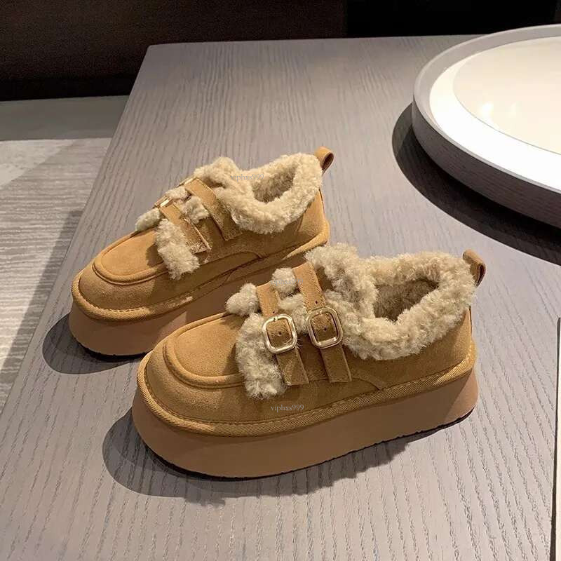 Designer Shoes Thick Soled Plush Warm Cotton Women's Snow Boots 2025 New Winter Boken Wool Shoes, Happy Shoes