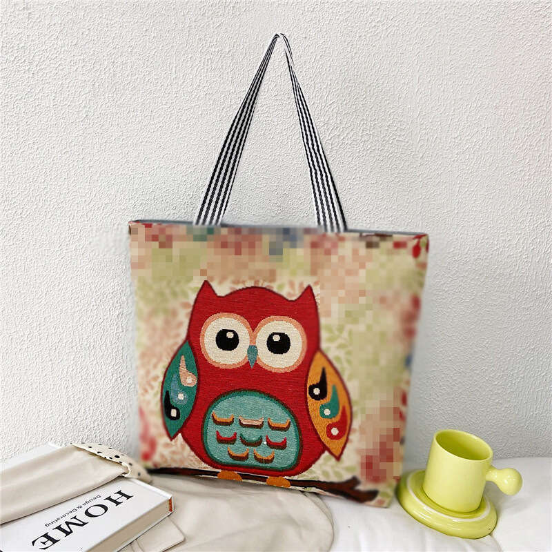 2025 Spring Fashion Illustration Tote Art Shoulder Underarm Single sided Embroidered Bag for Women