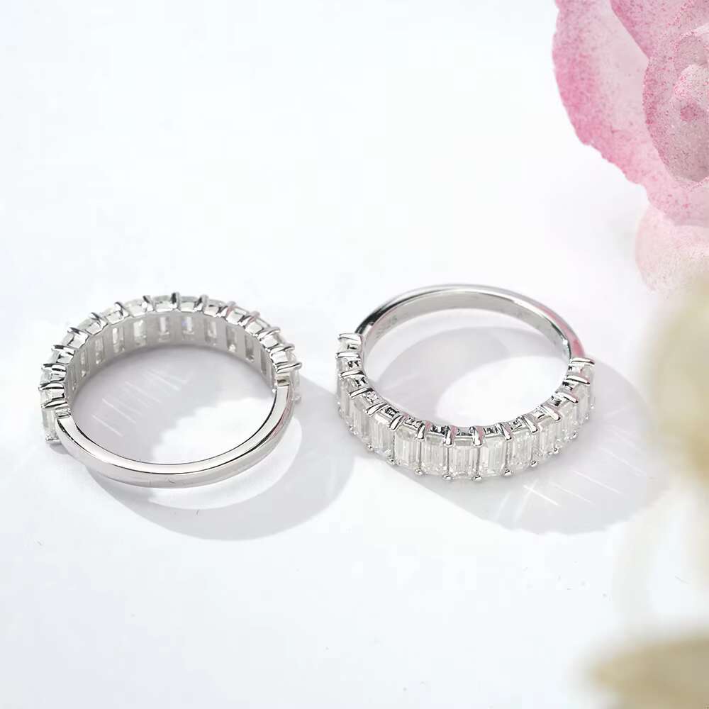5925 Wedding Silver Ring Moissanite Diamond Women 925 Sterling Silver Finger Custom Rings