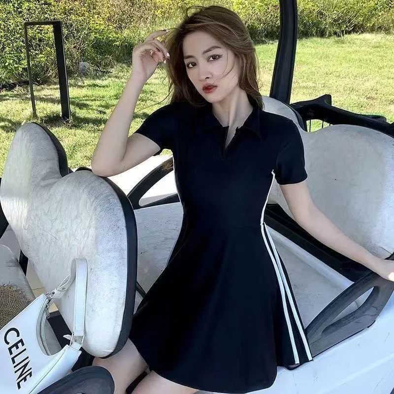 Swimsuit Womens Summer New Jumpsuit Style Covers The Abdomen and Above Plus Size Sports Hot Spring SwimsuitW251113