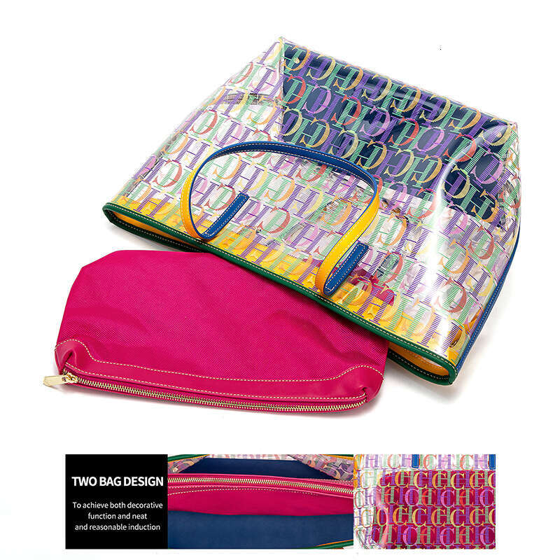 CHHC Handbag Classic Letter Printed Simple Design Style Women's Commuter Shoulder Bag Portable