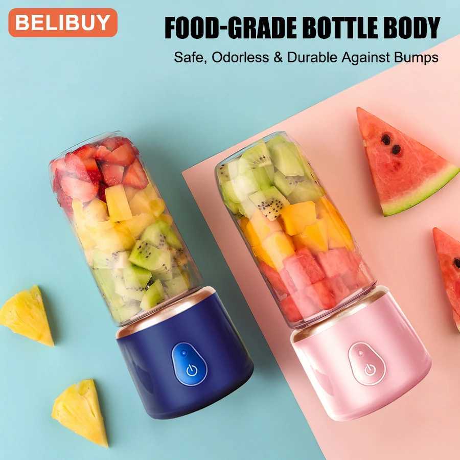 400ml Portable Juicer Blender Electric Fruit Juicer USB Charging Lemon Orange Fruit Juicing Cup Smoothie Blender Machine C251113