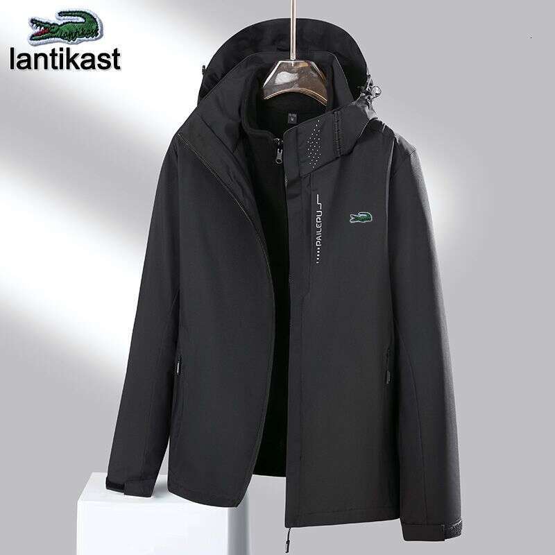 Noble Crocodile Fleece-Lined Thickened Outdoor Hiking Jacket for designer handbag Men Women, Windproof and Waterproof 3-in-1 Winter Coat