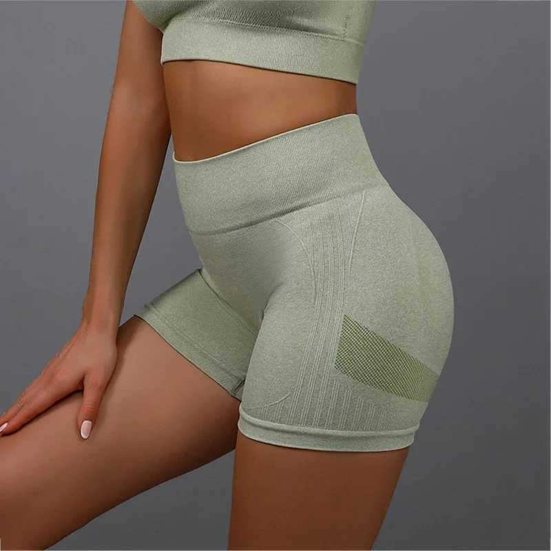 High waisted yoga shorts for women tight push ups seamless leg exercises running Scrunch shorts yoga pants summer fitness clothes Y250412
