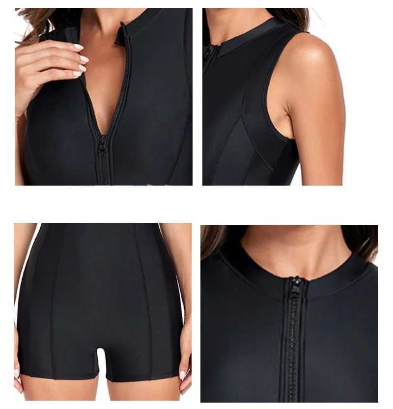 Woman Swimsuit Sport Style One Piece Bathing Suit Sleeveless Quick Dry Swimming Clothes Female Surfing Suit Womens SwimwearW251113