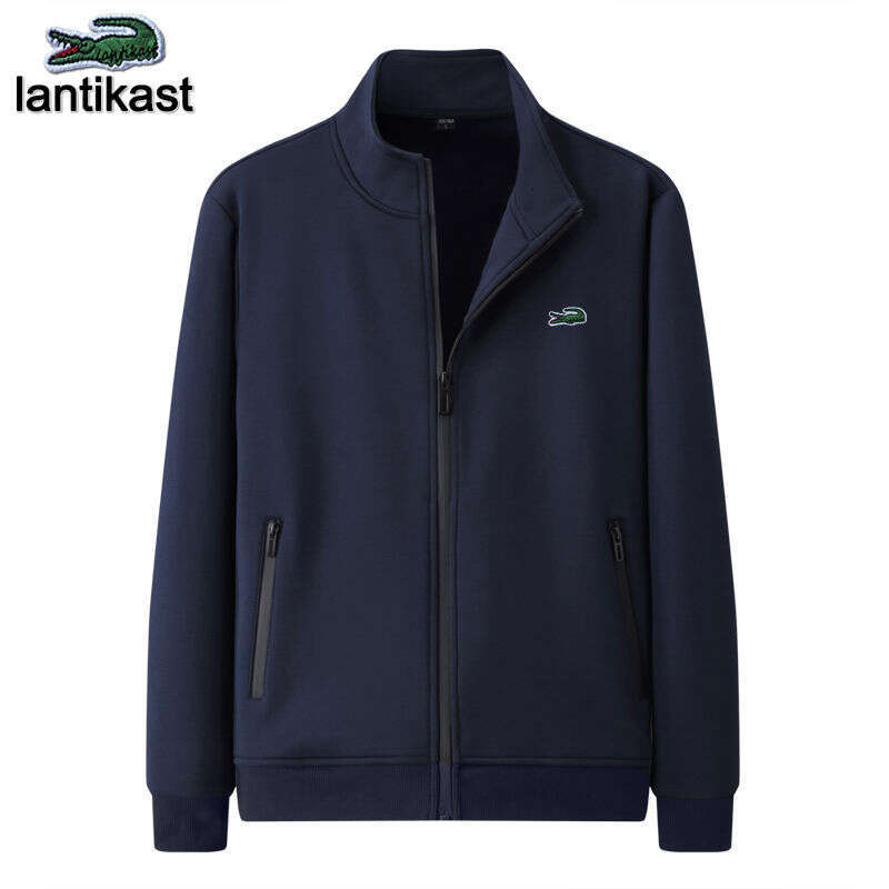 Noble Crocodile Autumn Winter Casual Sports Suit Men's Trendy Two-Piece Set Pure designer hoodie Cotton Running Jacket Cardigan Long Pants