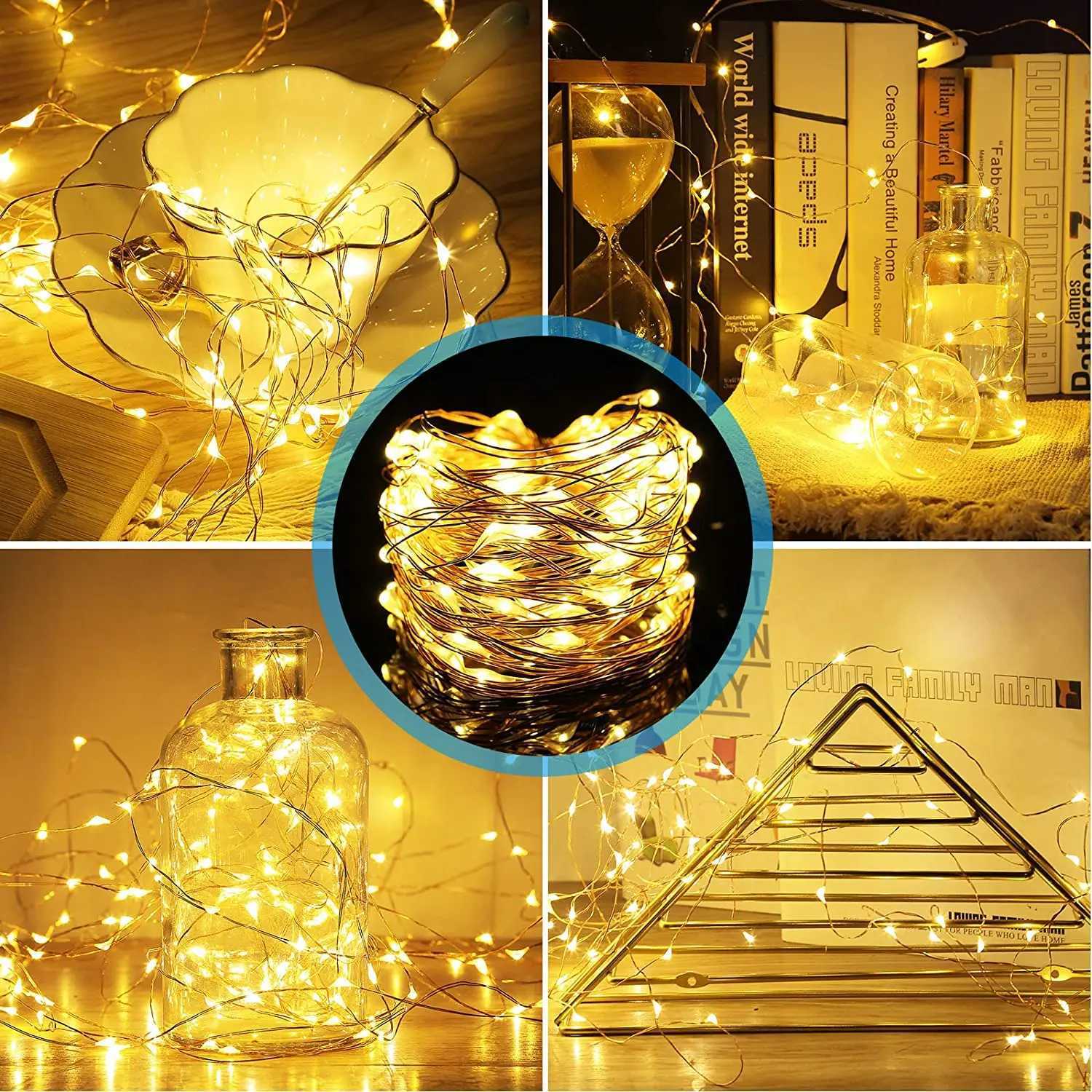 10m 100LED Fairy Light Battery Powered Warm White Mini Copper Wire Starry Sky Light Suitable for Bedroom Christmas Party M251113