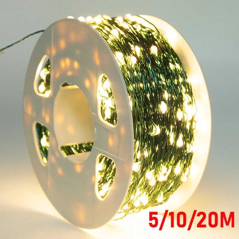 5M/10M/20M LED Copper Wire String Lights 8-mode USB Fairy Lights Garland Lamps for Festival Wedding Party Outdoor Christmas M251113