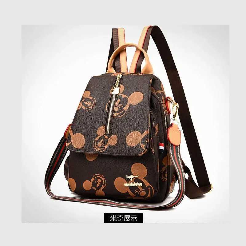 Disney 2025 New Mickey Womens Backpack with High Quality Large Capacity Multi functional and High end Storage for WomenXJ250412