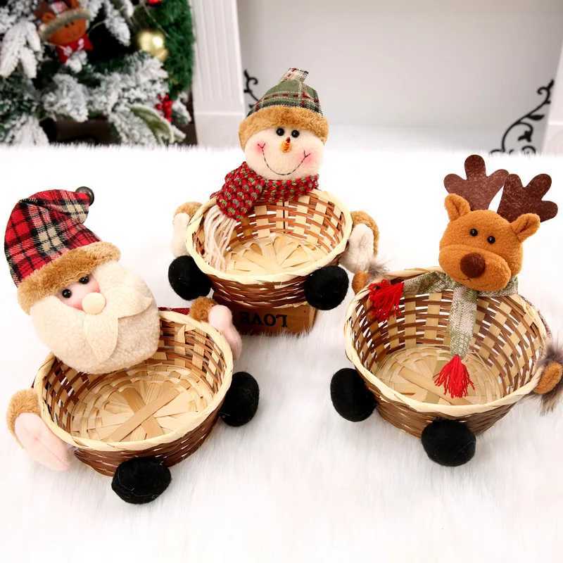 Christmas Merry Christmas Candy Storage Basket Santa Claus Storage Basket Christmas Candy Storage Basket Decoration 2025 Xmas Gifts Box Y251113