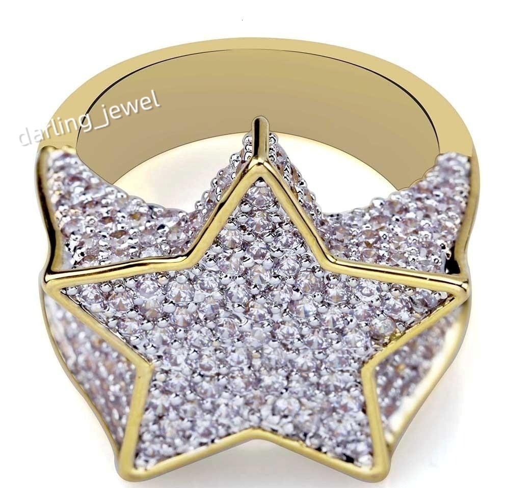 Iced Out Round Shape Lab Grown Diamond Ring IGI Certified 14K Yellow Gold Diamond Ring for men at Best price