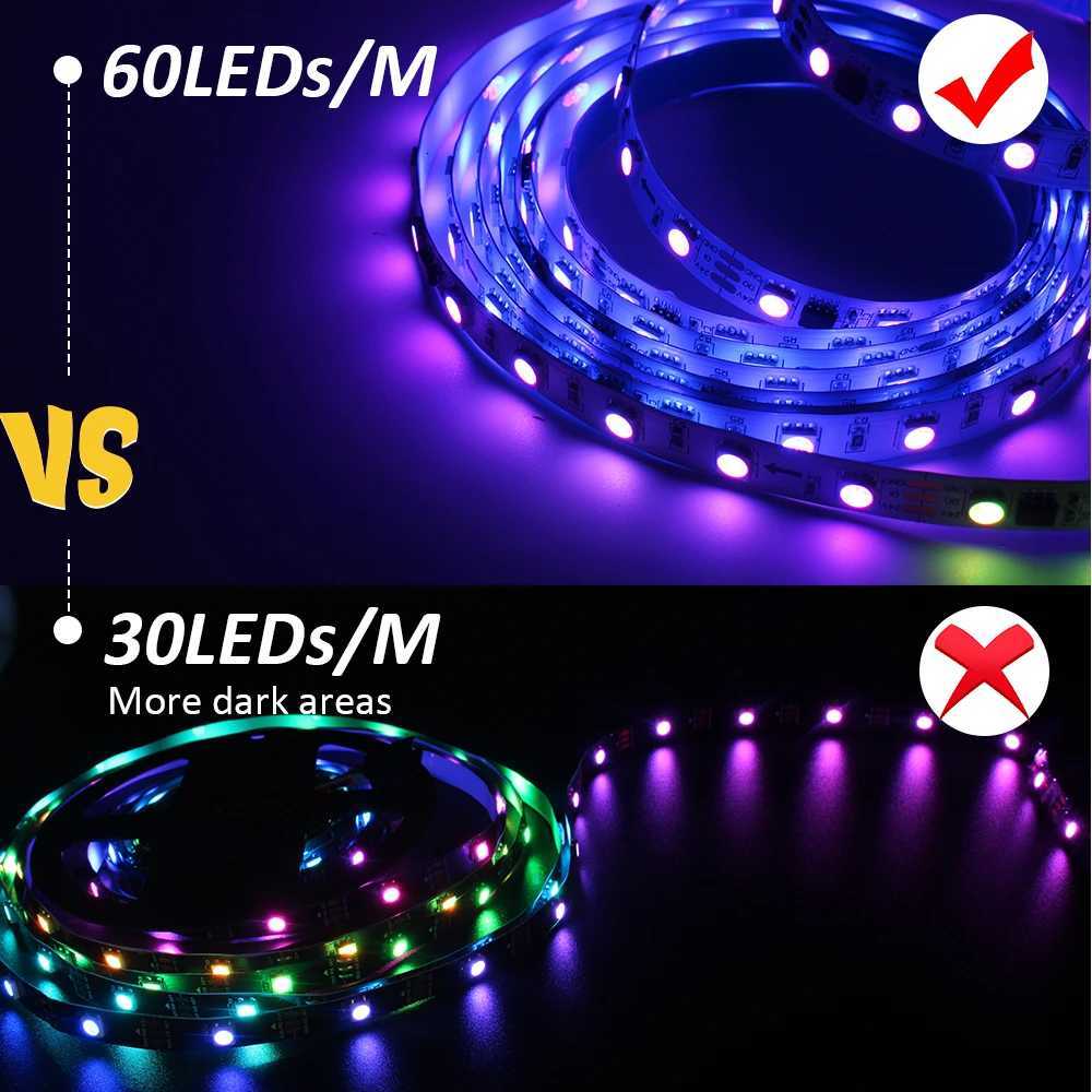 5M 10M 20M RGBIC Horse Racing LED Light Strips 24V WS2811 Pixel Flex Ribbon Running Water Flow Tape Lamp Wireless Remote Control W251112
