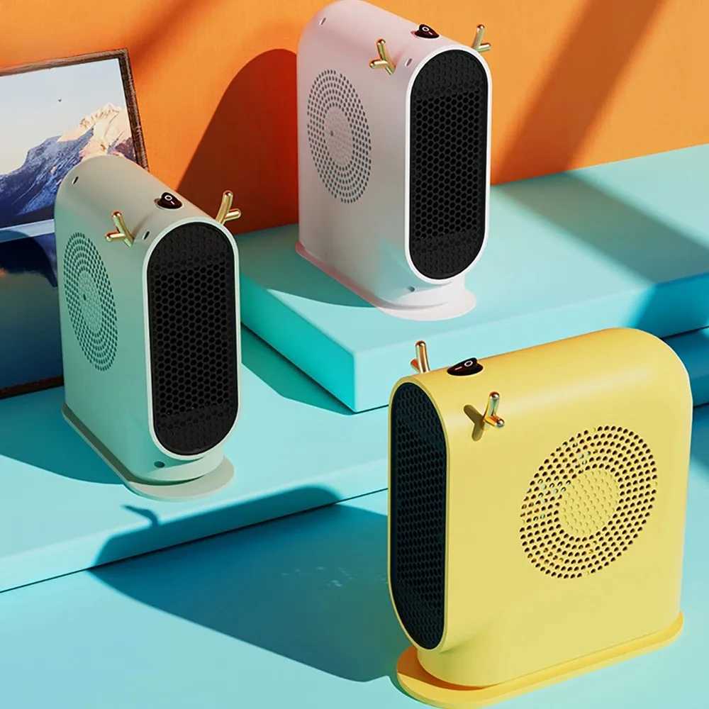 Desktop Electric Heater 500W Portable Home Electric Heater Intelligent Thermostat Fan Winter Electric Heater Heating Tools Y251113