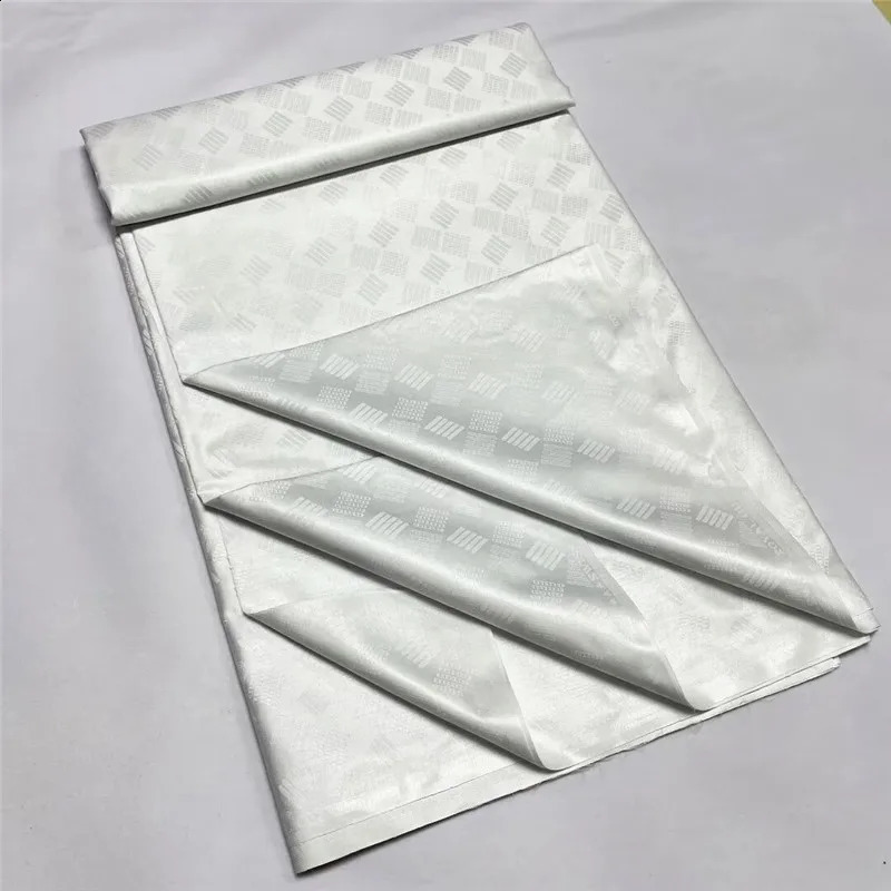 5 Yards 100% Cotton African Jacquard Basin Dress Fabric Basin Riche Brode For Men Or Women Clothes Material Wedding Party XM8141 250407
