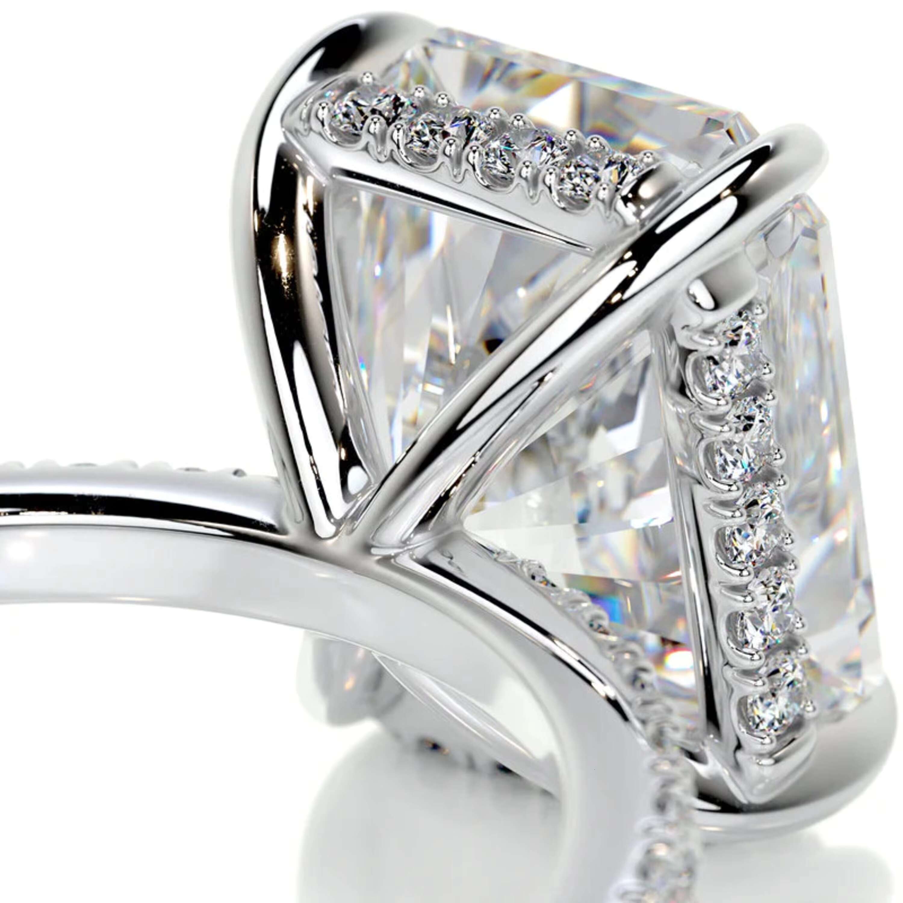 1CT Promise Wedding D Color VVS Moissanite Rings S925 Sterling Silver Moissanite Engagement Ring for Women Wife Girlfriend