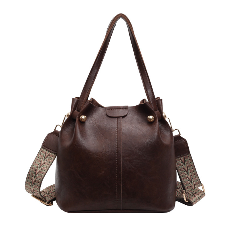 2025S Designer Women S Bag Fashionable And Simple Large Capacity Handbag For Women New Texture Bucket Bag Wide Strap Single Shoulder Crossbody Bag