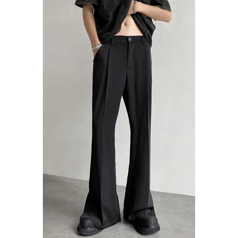 Brown black suit pants mens fashion social mens dress pants Korean loose casual flash pants mens office formal mens Trouser M-2XLXJ250412