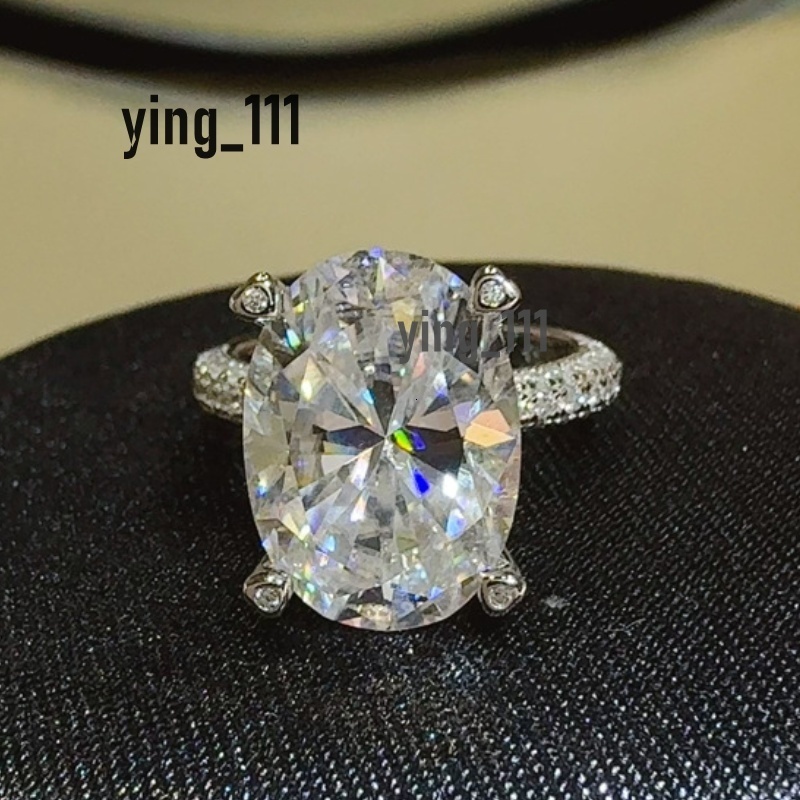 Elegant Women Fashion Moissanite Ring S925 Sterling Silver 8ct Moissanite Band Rings for Women Men Promise Jewelry Engagement Rings Gift