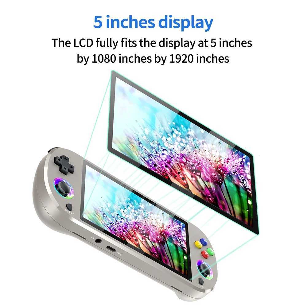M22 Pro Handheld Retro Game Console 50 I Screen Built In 20000 Games Emulators With RGB LED Joystick Video GameW251113