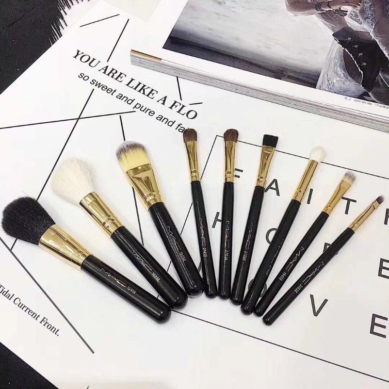 New Brands M MC Barrel packaging makeup brushes kit MAKEUP brands 9 pcs brush with mirror vs mermaid