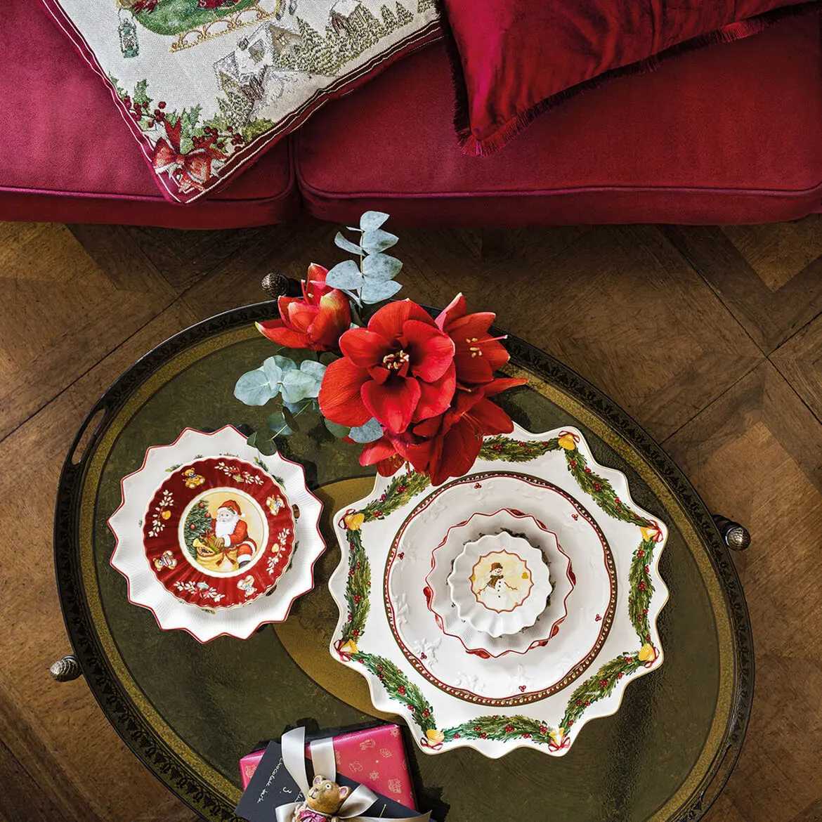 Christmas German Weibao Tableware Christmas Tableware Toys Joy Mug Polygon Bowl Western Cuisine Plate Coffee Cup Salad Dish Snacks Y251113