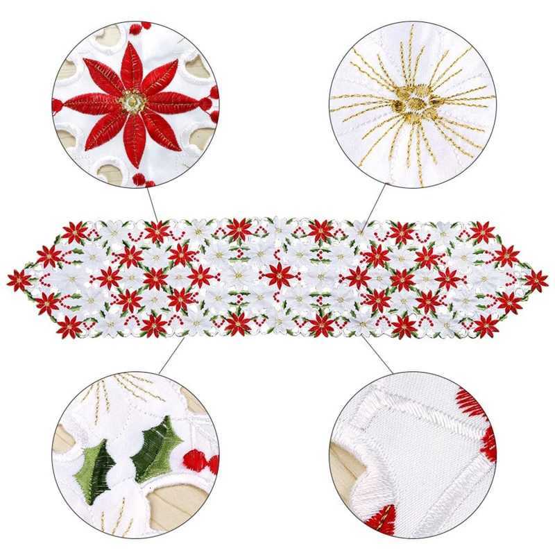 Christmas Neutral Table Decorations For Christmas Holly Luxury X Table Embroidered Inch Runner Table Christmas 70 15 Water Tablecloth Y251113