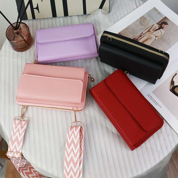 Crossbody mobile phone for women, niche design, single bag, multifunctional wide shoulder strap, mother bag
